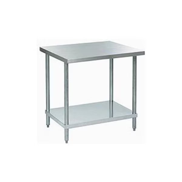 Aero Manufacturing Workbench W/Undershelf, 18 Ga. 430 Series Stainless, 36"Wx24"D, Aero, Mfr#: IAI-2436