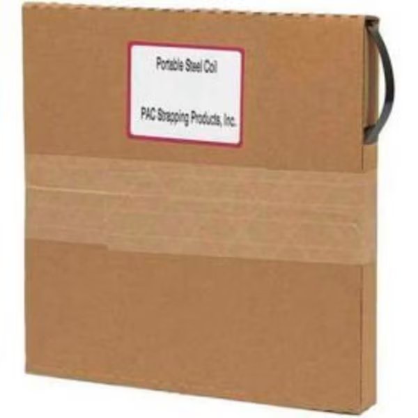 Pac Strapping Portable Steel Strapping Coil w/Self Dispensing Box, 3/4"W x 200'L x 0.020" Thick, Pac Strapping Products, Mfr#: 3/4X.020 CP-PAC