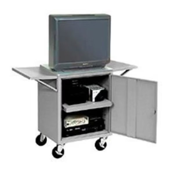 Set Of 2 Gray Side Shelves For Security Audio Visual Cart, Global Equipment, Mfr#: 241863GY