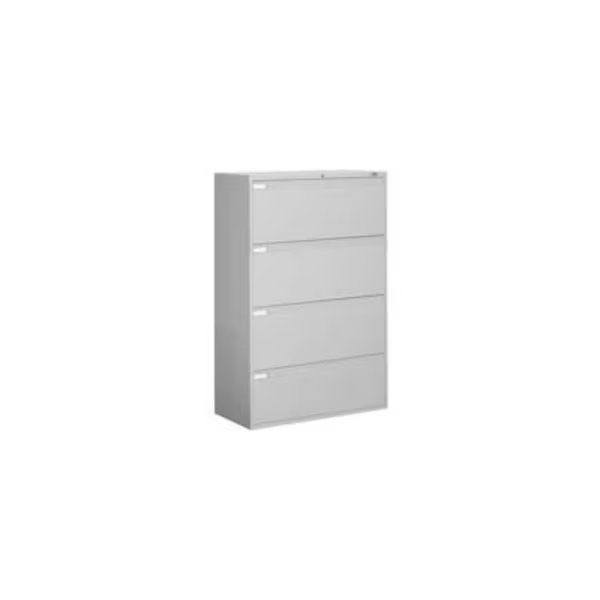 Global„¢ 9300 Series 42"W 4 Drawer Binder Lateral File - Gray, Gec, Mfr#: 9342P4F-1H-LGR