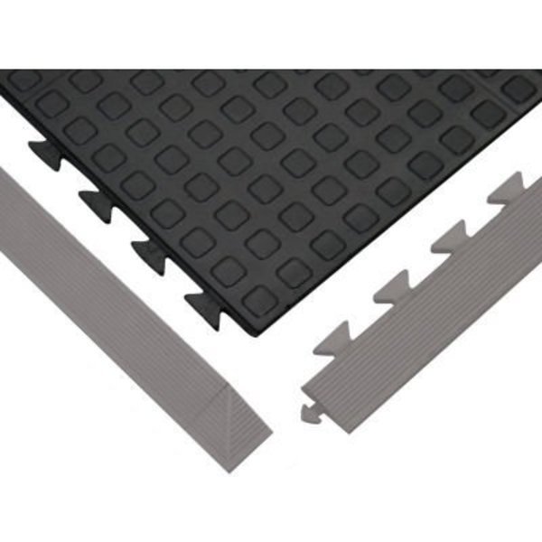 Wearwell¬Æ Rejuvenator Squared Interlocking Tile 5/8" Thick 1' x 3' Black, Tennesee Mat Co, Mfr#: 502.58X1X3BK