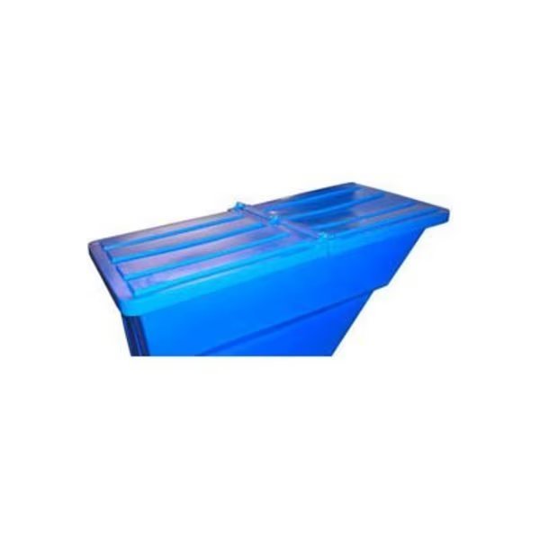 Hinged Lid for 5/8 Cu. Yd., Plastic Self-Dumping Hopper, Blue, Bayhead Products, Mfr#: 5/8 LID BLUE