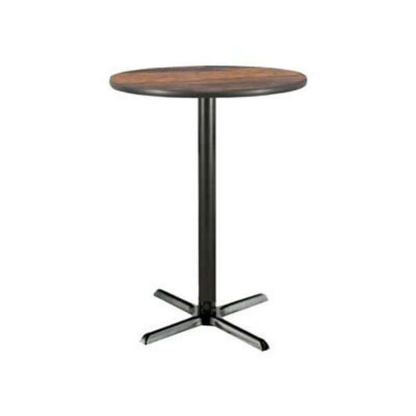 KFI 30" Round Bar Height Restaurant Table, Walnut, Kfi, Mfr#: T30RD-B2015-38-WL