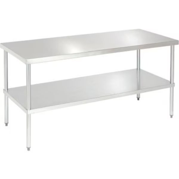 Aero Manufacturing Workbench W/Undershelf, 14 Ga. 304 Series Stainless, 72"Wx30"D, Aero, Mfr#: 2TS-3072