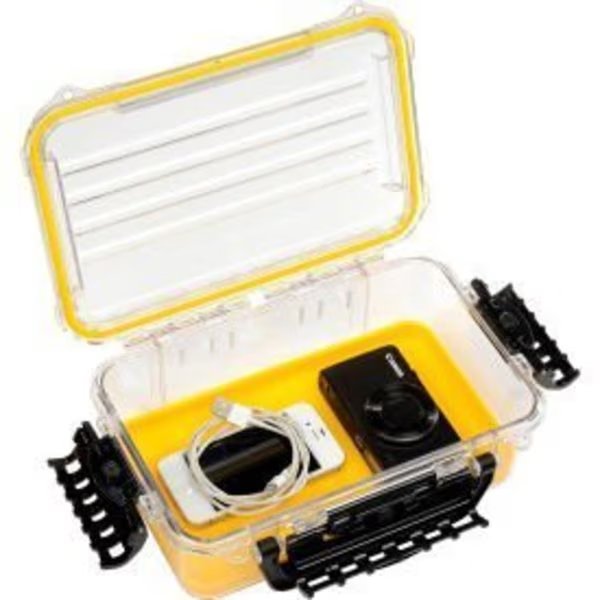 Plano Guide Series Airtight & Waterproof Storage Case, 11"L x 7-1/4"W x 4"H, Yellow, Plano, Mfr#: 146000