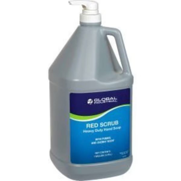 Global Industrial„¢ Red Scrub Heavy Duty Hand Cleaner, Cherry Scent, Gallon Pump Bottle - 4/Case, Kutol Products, Mfr#: 641451