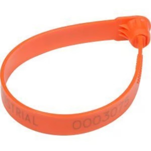 GEC Plastic Truck Seal, 7-1/2"L, 60 Lb. Break Strength, Orange, 100/Pack, Cambridge Security Seals, Mfr#: PTS13532