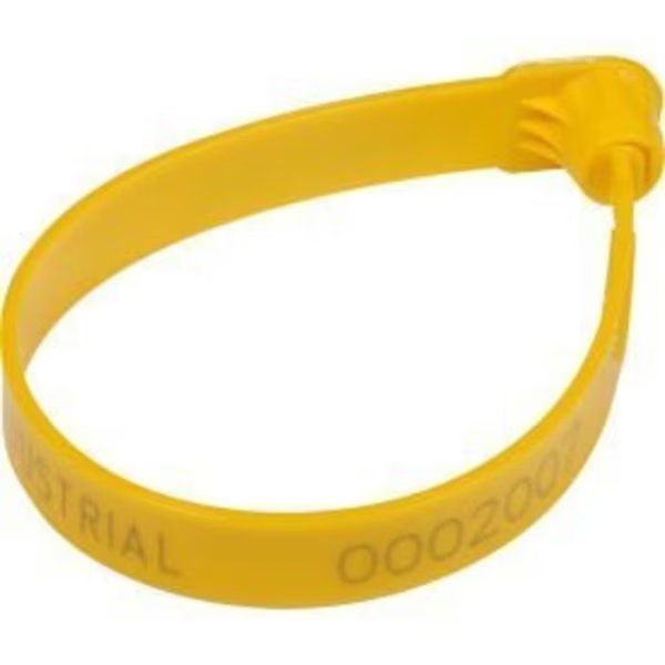 GEC Plastic Truck Seal, 7-1/2"L, 60 Lb. Break Strength, Yellow, 100/Pack, Cambridge Security Seals, Mfr#: PTS13533