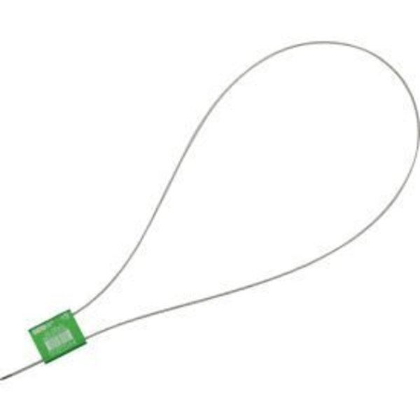 Global Industrial„¢ Metal Cable Seal, 1/16"x24"L, Green, 50/Pack, Cambridge Security Seals, Mfr#: CBL20911