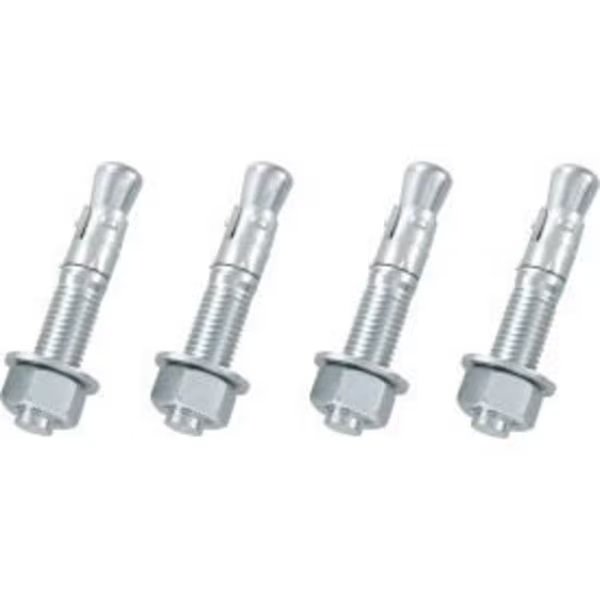 Wedge Anchor, 3/4" Dia., 4-1/4" L, Robinson Tech International New Jersey, Mfr#: AS-344-4PK