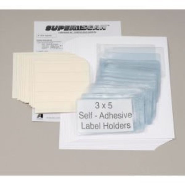 Self Adhesive Label Holder 5"W X 3"H (50 pcs/pkg), Aigner Index, Mfr#: APX-35