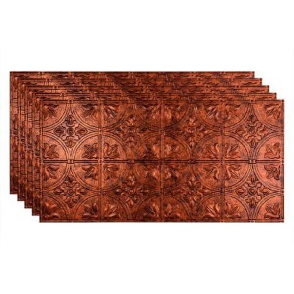 Fasade Traditional Syle # 2 - 48-3/8" x 24-3/8" PVC Glue Up Tile in Moonstone Copper -, Acoustic Ceiling Products, Mfr#: PG5118