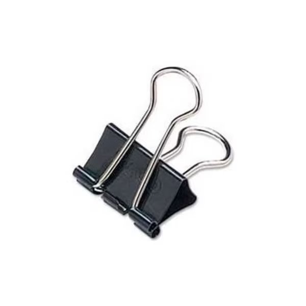Acco¬Æ Binder Clips, Small, 3/4" Width, 5/16" Capacity, Black/Silver, 12/Dozen, Acco, Mfr#: 72020