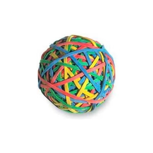 Acco® Rubber Band Ball, 275 Assorted Color Bands, 1 Each, Acco, Mfr#: 72155