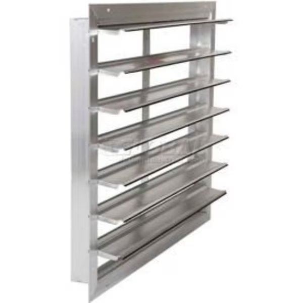 Aluminum Wall Exhaust Shutter, Front Flange 30" - EASR-MF 30, Air Conditioning Products Co, Mfr#: EASR-MF 30
