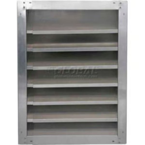 High Galvanized Fixed-Height Adjustable Width Louver 36" - GAFL 36-2436, Air Conditioning Products Co, Mfr#: GAFL 36-2436