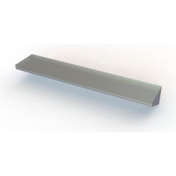 Aero Manufacturing 4BW-1272 16 Gauge Wall Mount Shelf With One Inch Lip - 430 Stainless Steel - 72"W, Aero, Mfr#: 4BW-1272