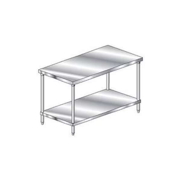 Aero Manufacturing Workbench W/Stainless Undershelf, 16 Ga. 430 Series Stainless, 48"Wx36"D, Aero, Mfr#: 4TS-3648