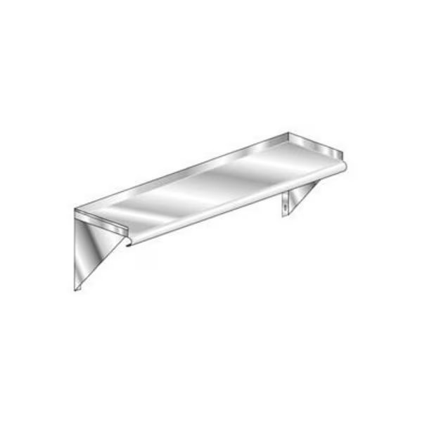 Aero Manufacturing 4W-1860 16 Gauge Economy Wall Shelf 430 Stainless Steel - 60"W x 18"D, Aero, Mfr#: 4W-1860