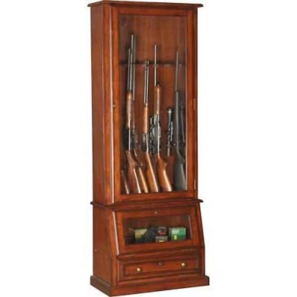 Gun Display Cabinet, Keyed Lock, 113 lbs, 12 Long Guns, American Furniture Classics, Mfr#: 898