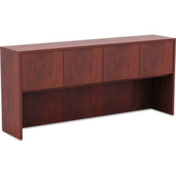 Alera® Hutch with Doors - 70-5/8"W x 15"D x 35-1/2"H - Medium Cherry - Valencia Series, Alera, Mfr#: VA287215MC