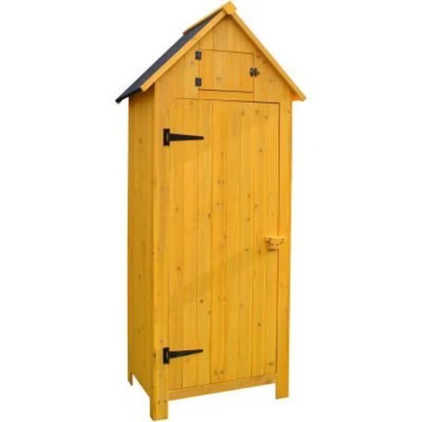 Hanover Wooden Storage Shed, 30" x 20-2/5" x 69-3/5" Yellow, Almo Fulfillment Services Llc, Mfr#: HANWS0102-YEL