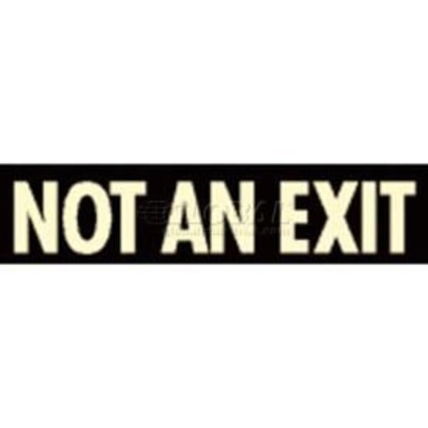 Photoluminescent Not An Exit Aluminum Sign (NYC Mea-Listed), American Permalight, Mfr#: 86-60297F