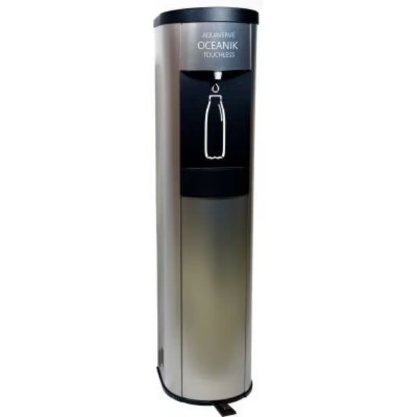 Aquaverve Touchless Cold Water Cooler W/ Filtration, Stainless Steel W/ Black Trim, Elite Holdings Group, Mfr#: XX164N-98