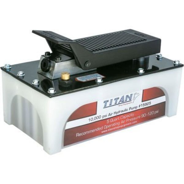AME International Titan Air-Hydraulic Pump, 10,000 PSI, 5 Quart, Polyethelene, Ame Intl, Mfr#: 15925