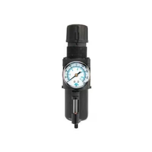 Arrow Integral Intermediate Filter/Regulator B732GW, Zinc Bowl, 1/4" NPT, 200 PSI, Arrow Pneumatics, Mfr#: B732GW