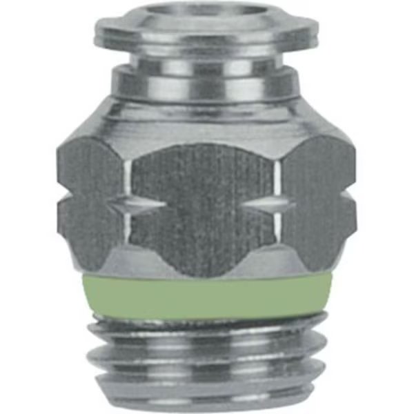 AIGNEP Straight Male Connector, 60000-04-02, 1/4 Tube x 1/8" Swift-Fit Univ. Thread, SS, Alpha Technologies, Mfr#: 60000-04-02