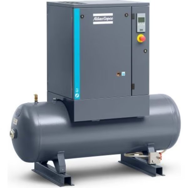 Atlas Copco G5-116T AP, 7.5HP, Oil-Injected Rotary Screw, 71 Gal Tank, 116PSI, 3PH 208/230/460V, Atlas Copco, Mfr#: 8152103796