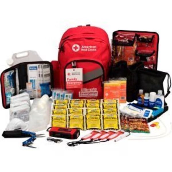 American Red Cross 91053 Emergency Preparedness Backpack, Red Cross, 4-Person, Acme United, Mfr#: 91053
