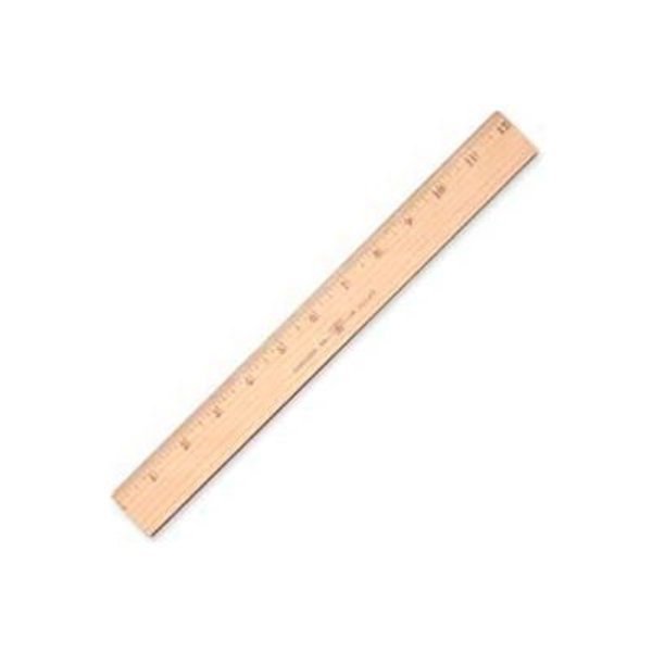 Westcott¬Æ Wood Ruler with Metal Edge, 12" Long, 1 Each, Acme United, Mfr#: 10375