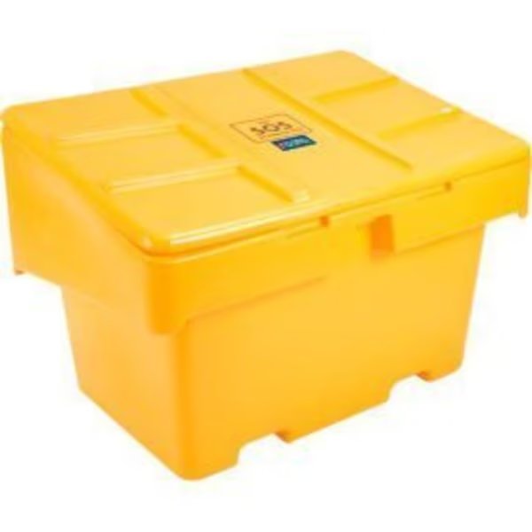 Global Industrial„¢ Lockable Outdoor Storage Container, 48"Lx33"Wx34"H, 18.5 Cu. Ft., Yellow, Techstar Plastics, Mfr#: SOS 18.5-YELLOW