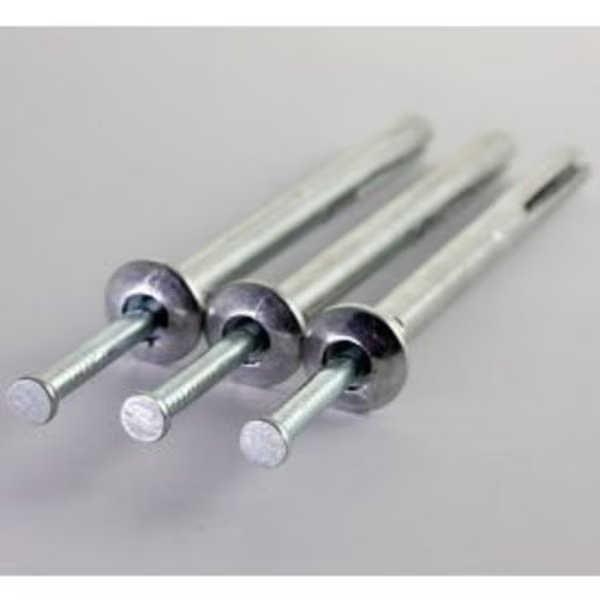 Nail Drive Anchor, 1/4" Dia., 1-1/2" L, Alloy Steel Zinc Plated, Brighton-Best, Mfr#: 266050