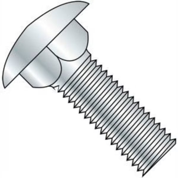 Carriage Bolt - #10-24 x 1-3/4" - Round Head - Steel - Zinc CR+3 - Grade A - FT - A307 - Pkg of 125, Brighton-Best, Mfr#: 489008
