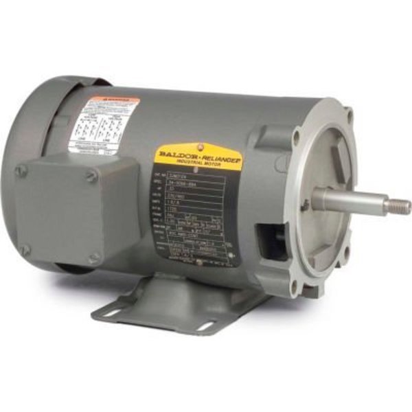 Baldor-Reliance Motor CJM3107, .5HP, 3450RPM, 3PH, 60HZ, 56J, 3413M, OPEN, F1, Baldor-Reliance, Mfr#: CJM3107