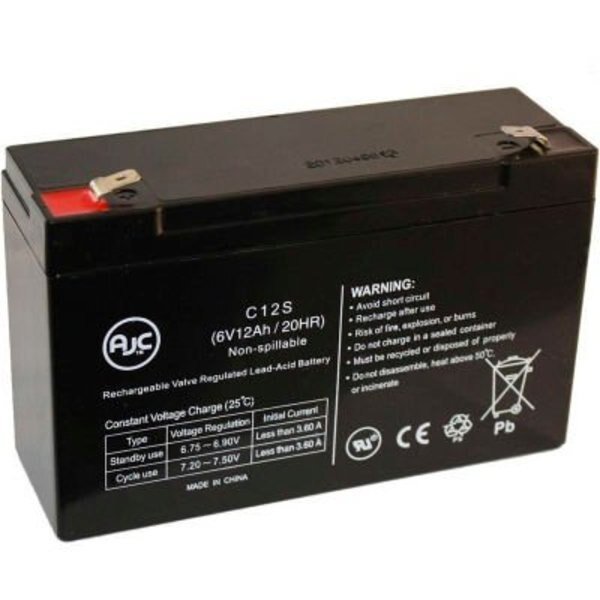 AJC¬Æ Portalac GS PE6V12 6V 12Ah Emergency Light Battery, Battery Clerk, Mfr#: PORTALAC-GS PE6V12