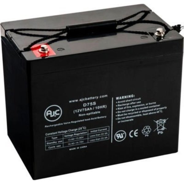 UPS Battery, Compatible with C&D Dynasty MR12-300 UPS Battery, 12V DC, 75 Ah, Cabling, NB Terminal, Battery Clerk, Mfr#: C&D DYNASTY-MR12-300