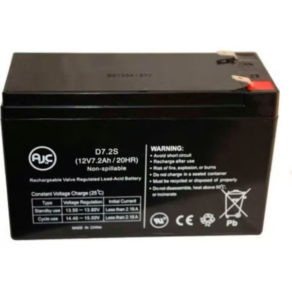 AJC®  Universal UB-1280F2 12V 7Ah Sealed Lead Acid Battery, Battery Clerk, Mfr#: UNIVERSAL POWER GROUP-UB-1280F2