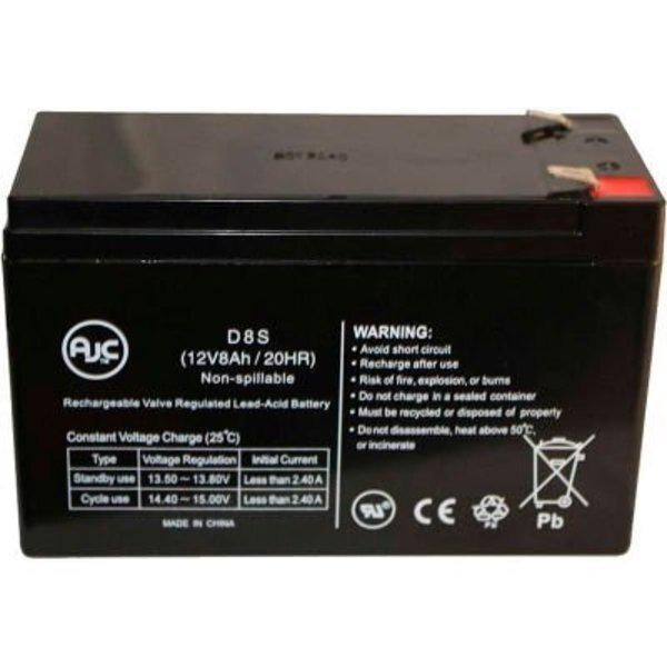 UPS Battery, Compatible with APC SMART-UPS SC 1000VA SC1000 UPS Battery, 12V DC, 8 Ah, Battery Clerk, Mfr#: APC-SMART-UPS SC 1000VA (SC1000)