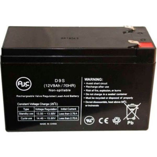 UPS Battery, UPS, 12V DC, 9 Ah, Cabling, F2 Terminal, Battery Clerk, Mfr#: BEST POWER-PW9125 1250I
