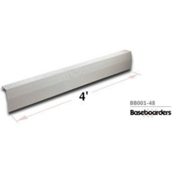 Baseboarders® Premium Series 4 ft Steel Easy Slip-on Baseboard Heater Cover, White, Buss General Partner Co Ltd, Mfr#: BB001-48-WHT