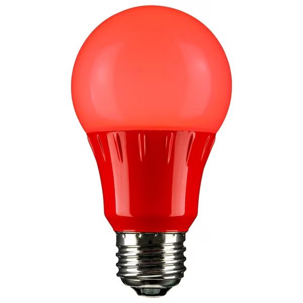 Sunlite A19/3W/R/LED/CD1 3W LED Bulb, Medium Base, Sunshine Lighting, Mfr#: 80148-SU