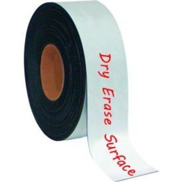 MasterVision Dry-Erase Magnetic Tape Rolls, Write-on wipe-off, White, 2" x 50 ft., Bi-Silque, Mfr#: FM2118