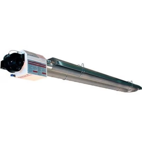 Omega II® Propane Gas Infrared U Tube Heater, 50' Tube Length, 125000 BTU, Combustion Research Corporation, Mfr#: 0930.25LP.U