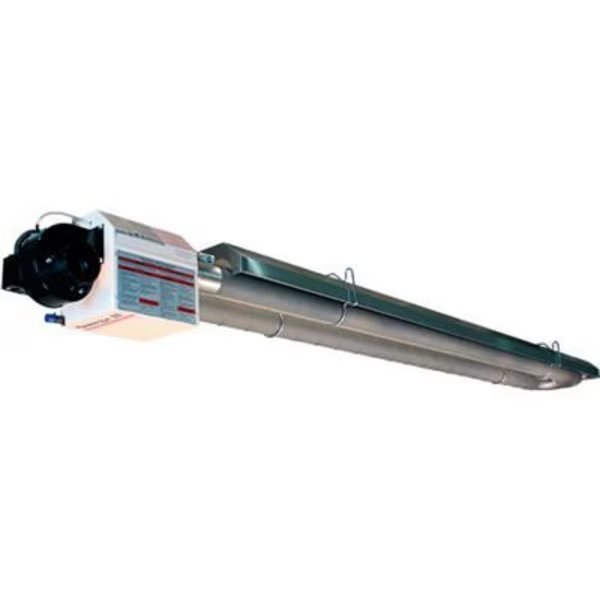 Omega II® Propane Gas Infrared U Tube Heater, 80' Tube Length, 200000 BTU, Combustion Research Corporation, Mfr#: 0945.40LP.U