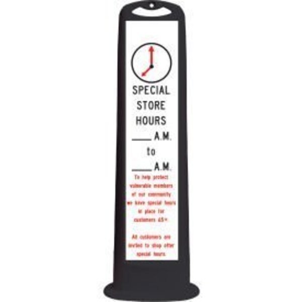 Cortina Trailblazer 03-768BLK-SSH Vertical Panel, Black, 45", XL, "Special Store Hours", Cortina Safety Products, Mfr#: 03-768BLK-SSH