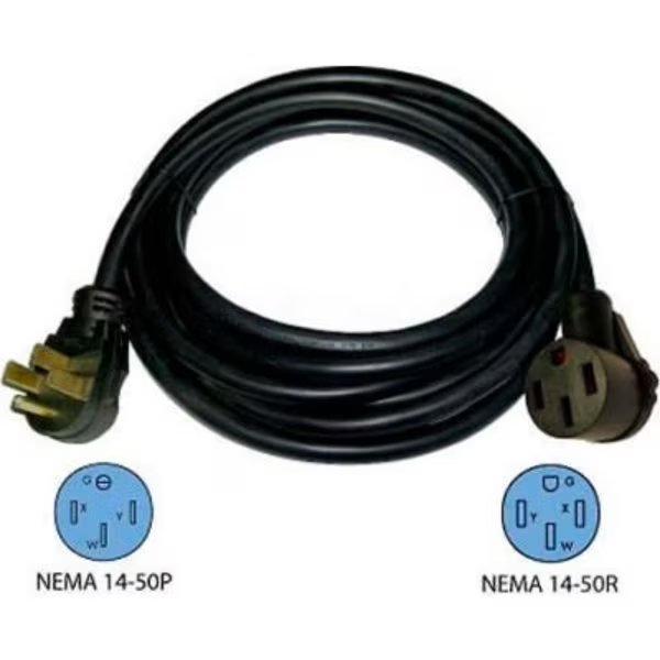 Conntek, 14307, 50-Ft 50-Amp RV Camp Power Straight Blade Extension Cord, NEMA 14-50P to NEMA 14-50R, Conntek, Mfr#: 14307**